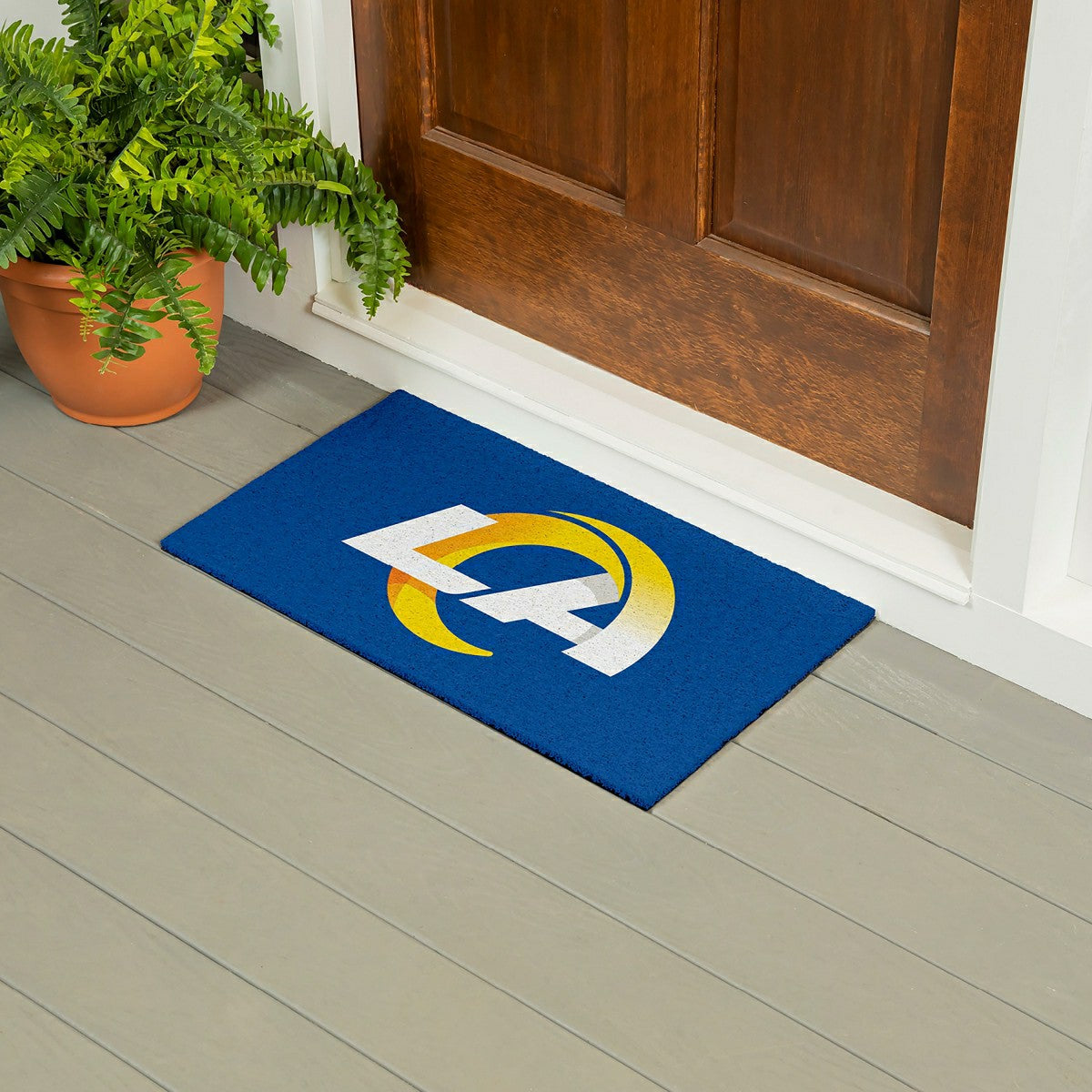 Full Color PVC Mat, 16" x 28", Los Angeles Rams, NFL