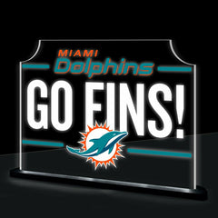 Miami Dolphins NFL Football Rectangle Desklite LED Decor, NFL, Home