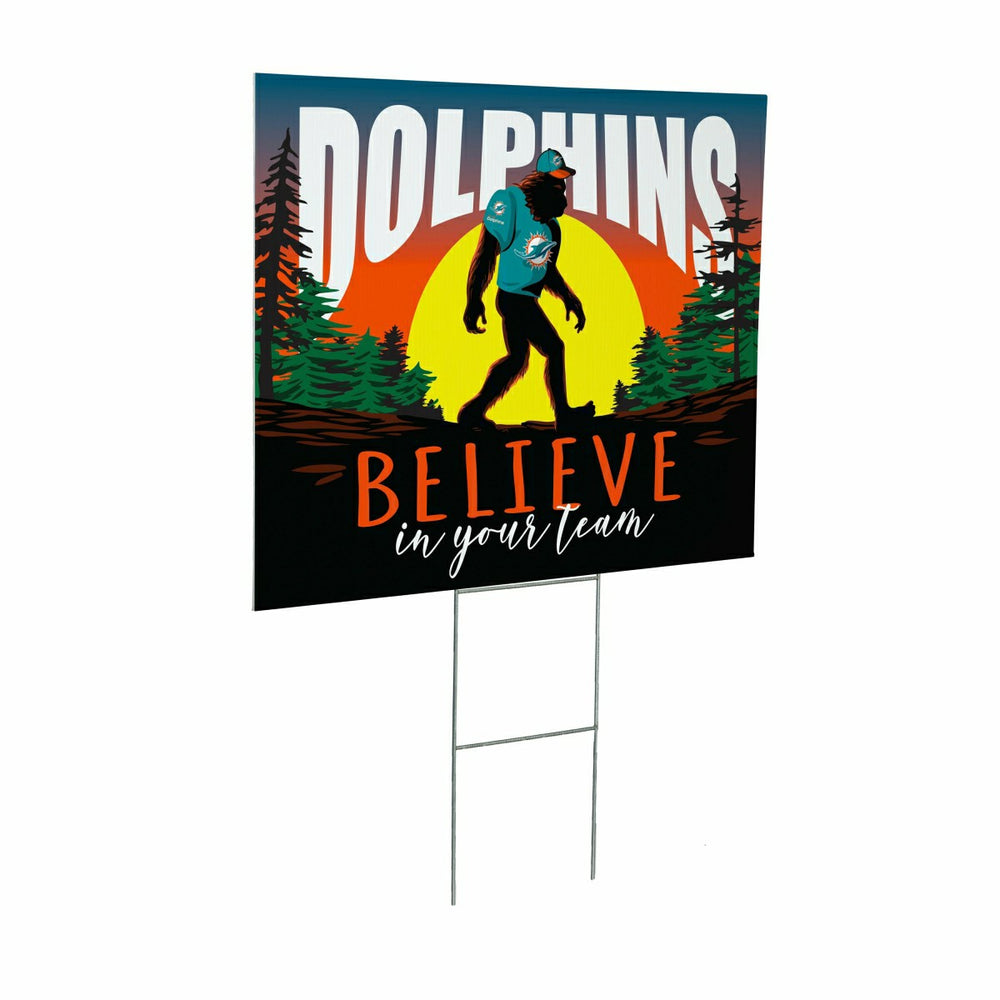 Miami Dolphins Yard Sign, Bigfoot, NFL, Home