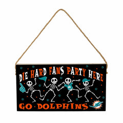 Miami Dolphins Halloween Wood Wall Sign, 6x11, NFL, Home