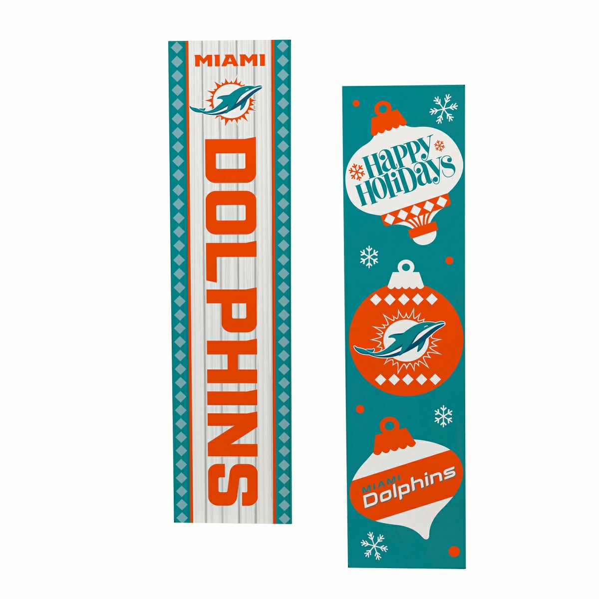 47" Double Sided Leaner, Miami Dolphins, Christmas, NFL, Home