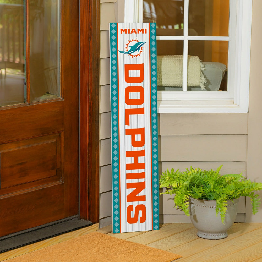47" Double Sided Leaner, Miami Dolphins, Christmas, NFL, Home
