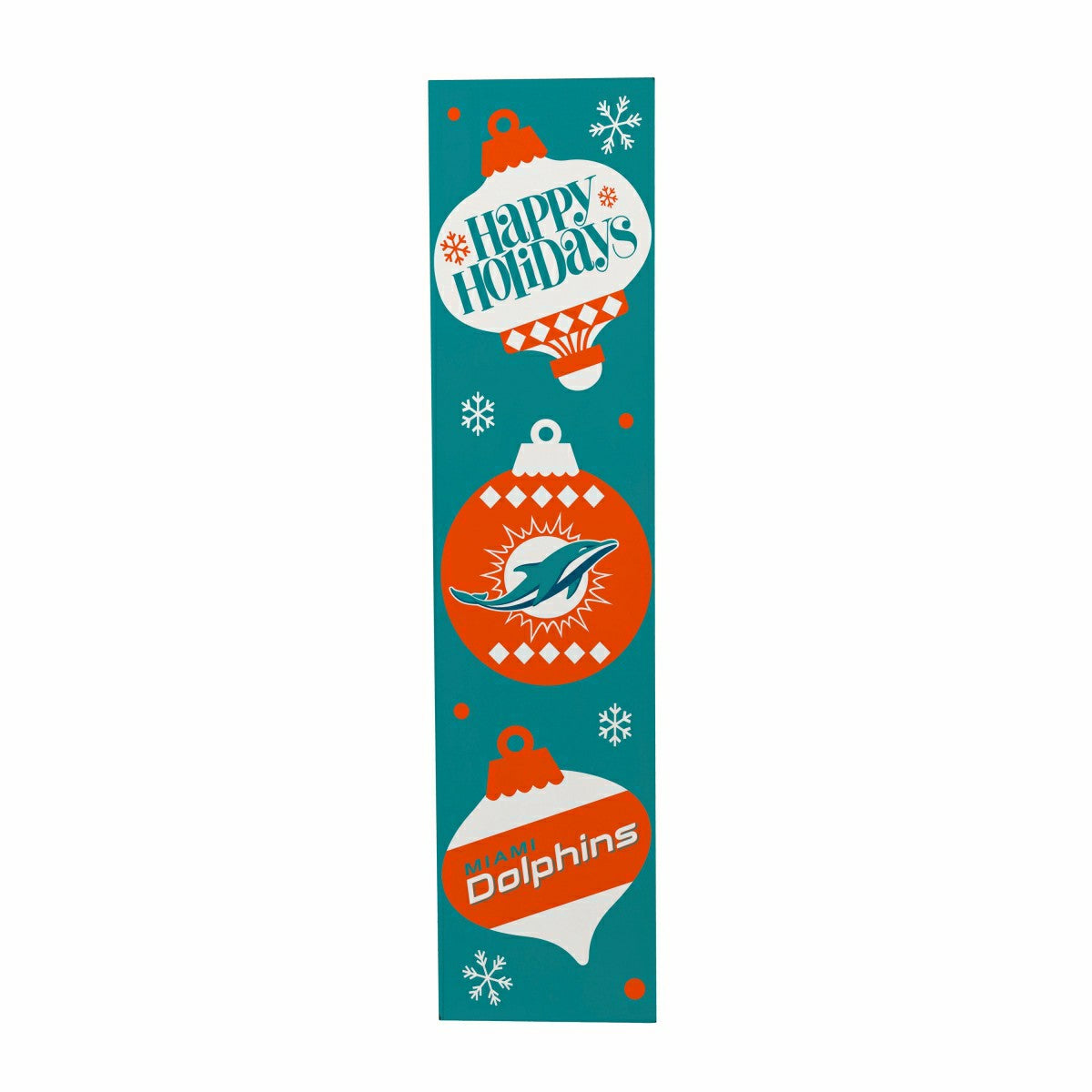 47" Double Sided Leaner, Miami Dolphins, Christmas, NFL, Home