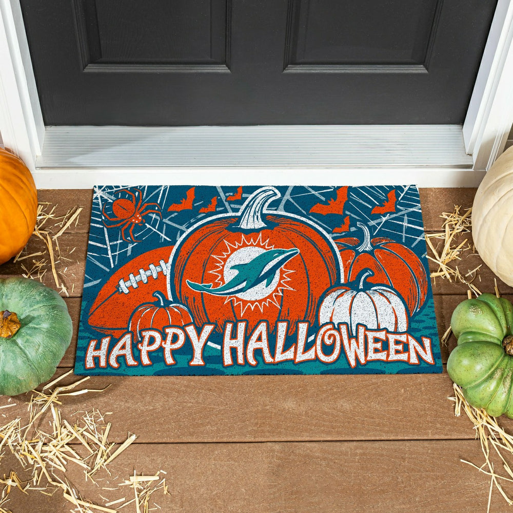Miami Dolphins Halloween PVC Mat, 28"x16", NFL