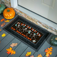 Miami Dolphins Flocked Coir Halloween Sassafras Switch Mat, 22"x10", NFL