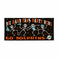 Miami Dolphins Flocked Coir Halloween Sassafras Switch Mat, 22"x10", NFL