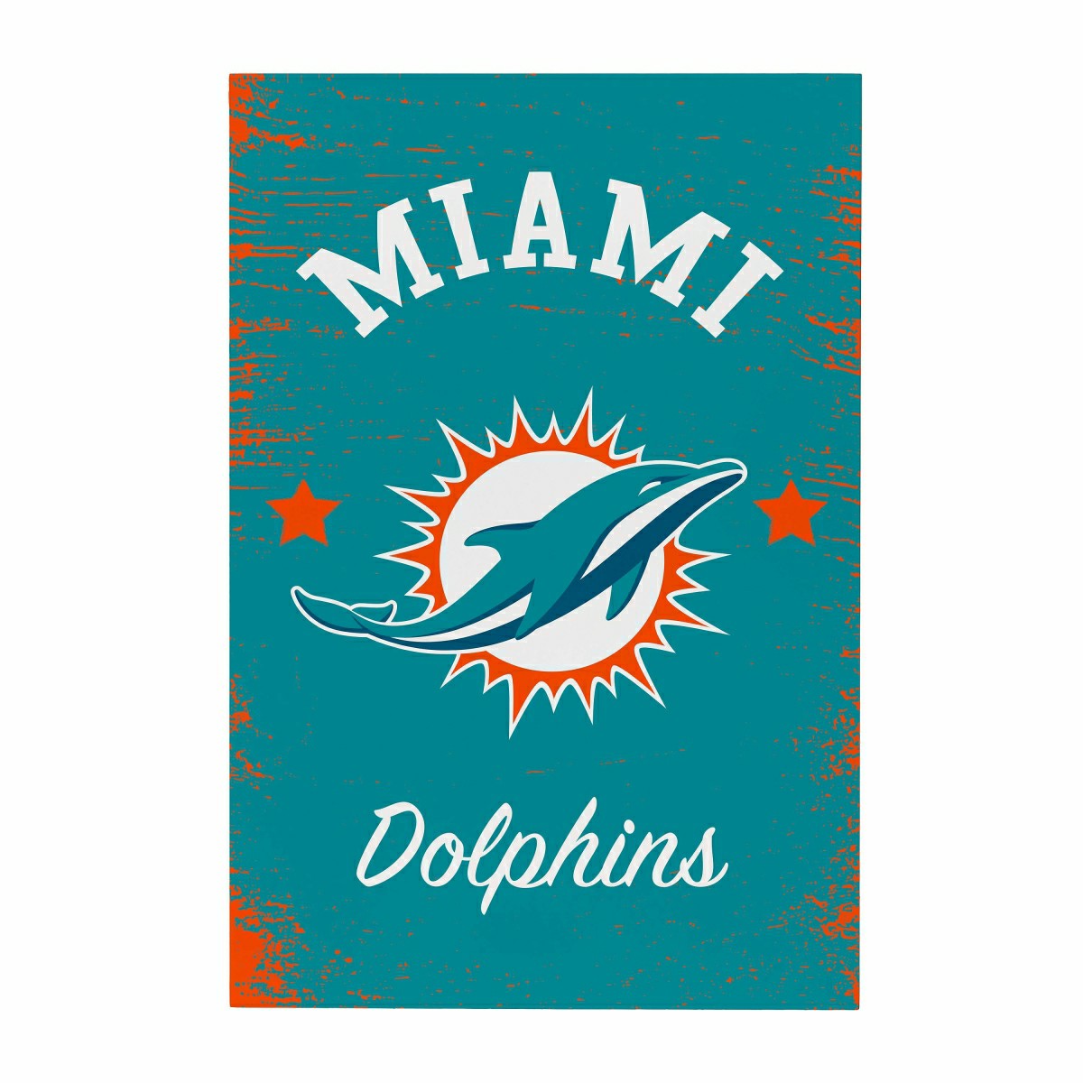 Miami Dolphins Wood Wall Sign, 16x24, NFL, Home