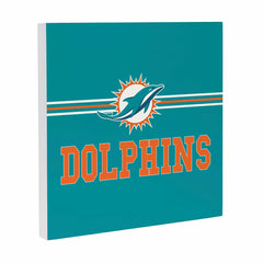 Miami Dolphins Wood Wall Sign, 12x12, NFL, Home