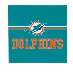 Miami Dolphins Wood Wall Sign, 12x12, NFL, Home