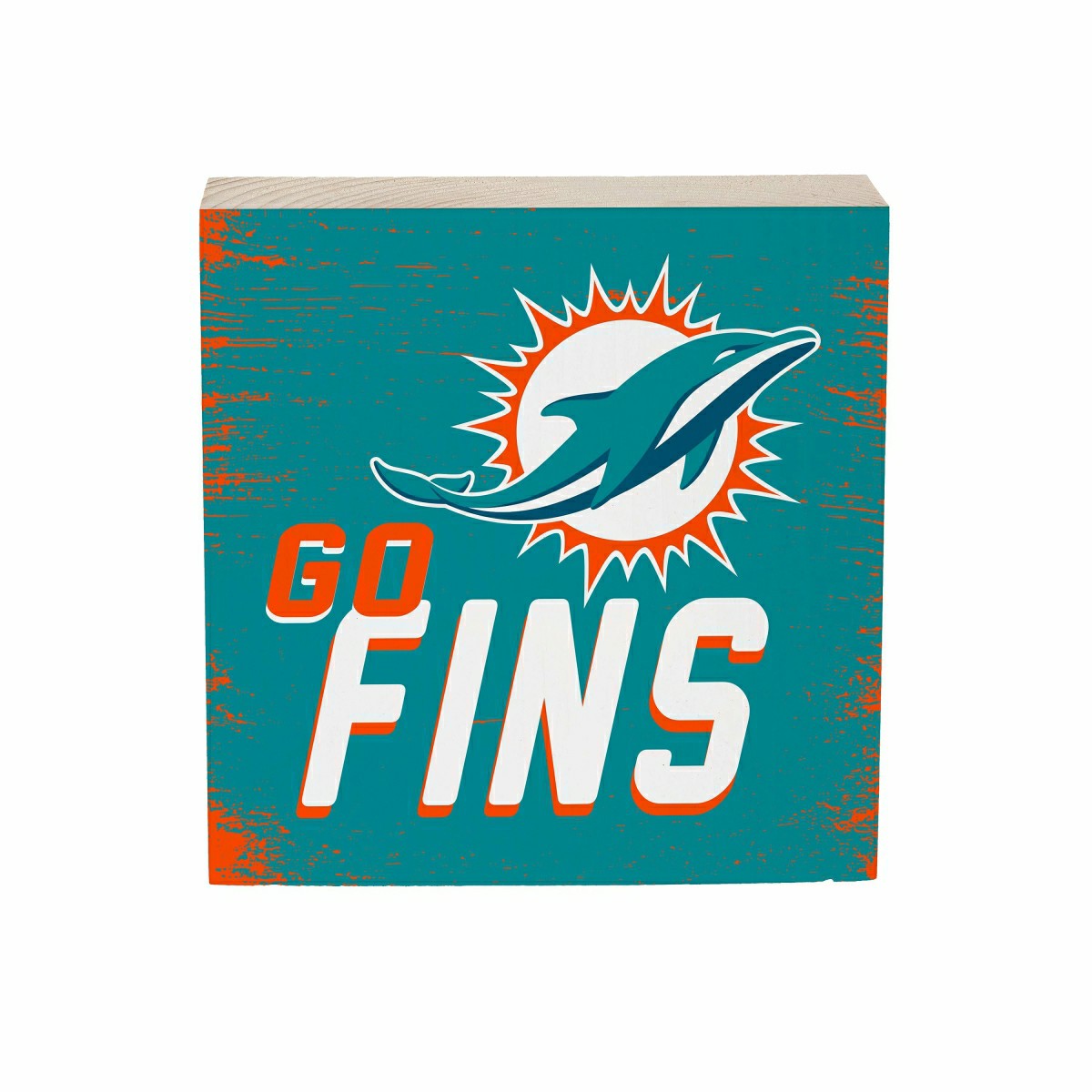 Miami Dolphins Plock, Down Home Fans, 6x6, NFL, Home