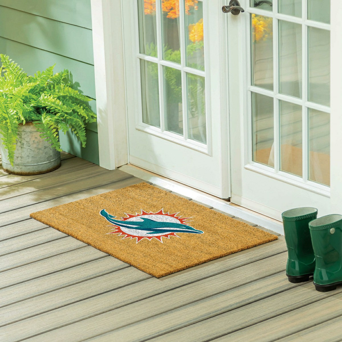 Miami Dolphins Large Full Color Coir Mat, 36"x24", NFL