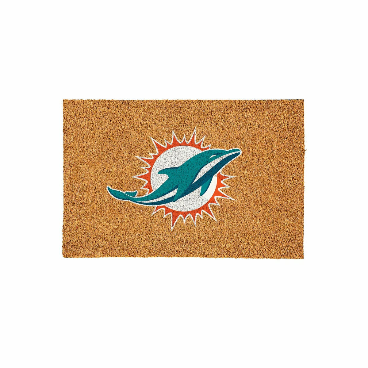 Miami Dolphins Large Full Color Coir Mat, 36"x24", NFL