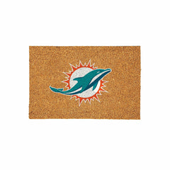 Miami Dolphins Large Full Color Coir Mat, 36"x24", NFL