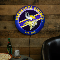 Minnesota Vikings, Metal Lite, Round, NFL