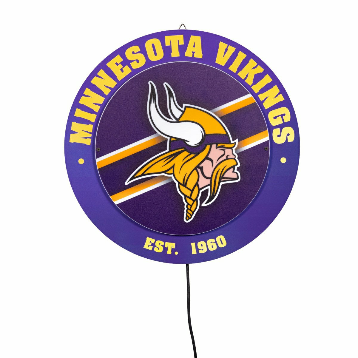 Minnesota Vikings, Metal Lite, Round, NFL