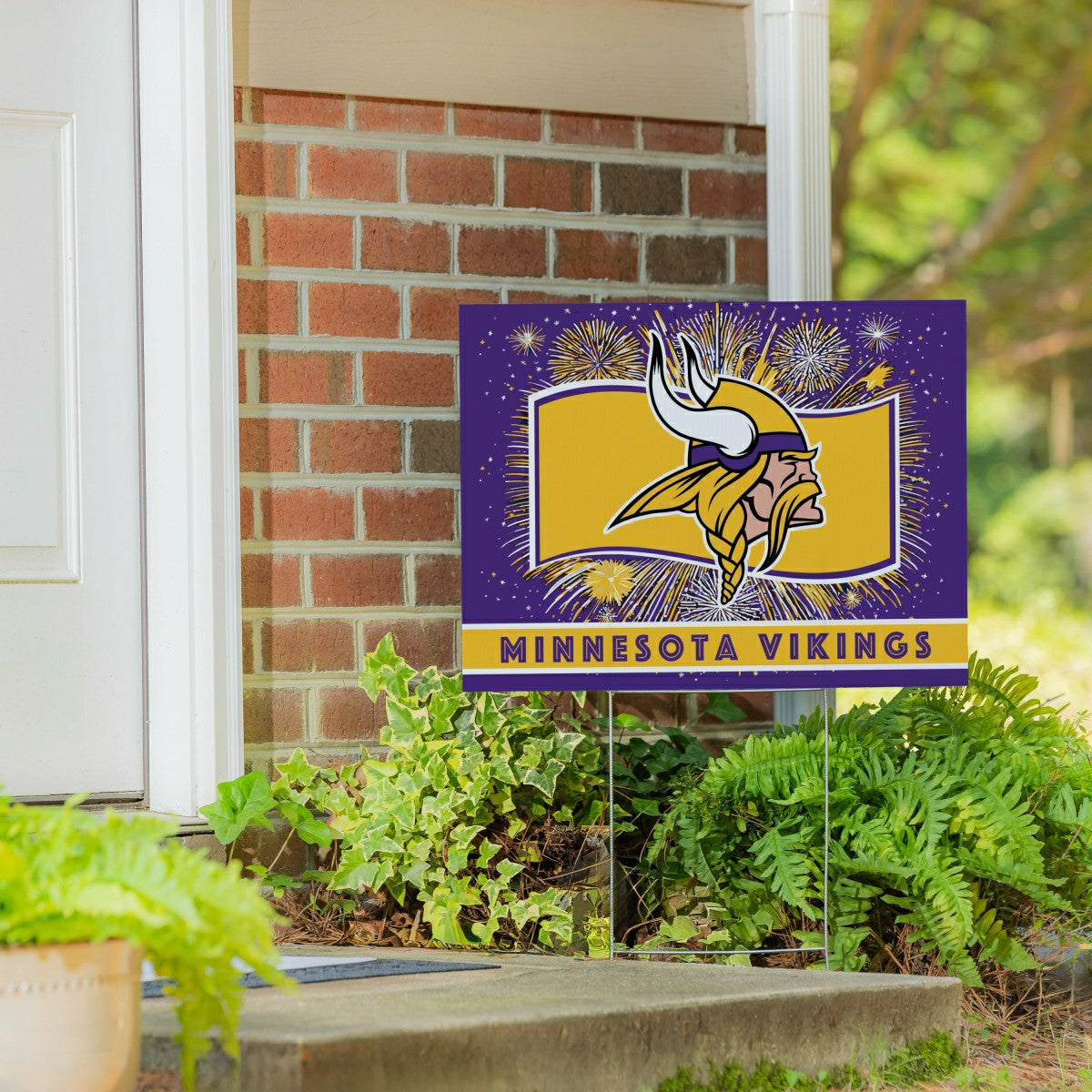 Minnesota Vikings Yard Sign, Patriotic, NFL, Home