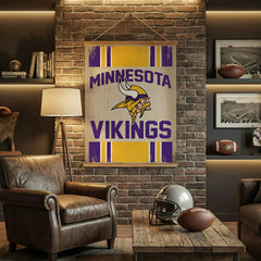 Minnesota Vikings, Canvas Wall Tapestry, Large, 54x36, NFL, Home