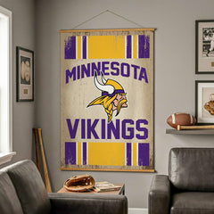 Minnesota Vikings, Canvas Wall Tapestry, Large, 54x36, NFL, Home