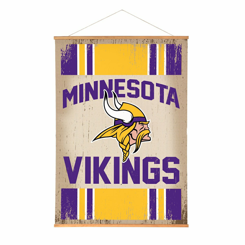 Minnesota Vikings, Canvas Wall Tapestry, Large, 54x36, NFL, Home