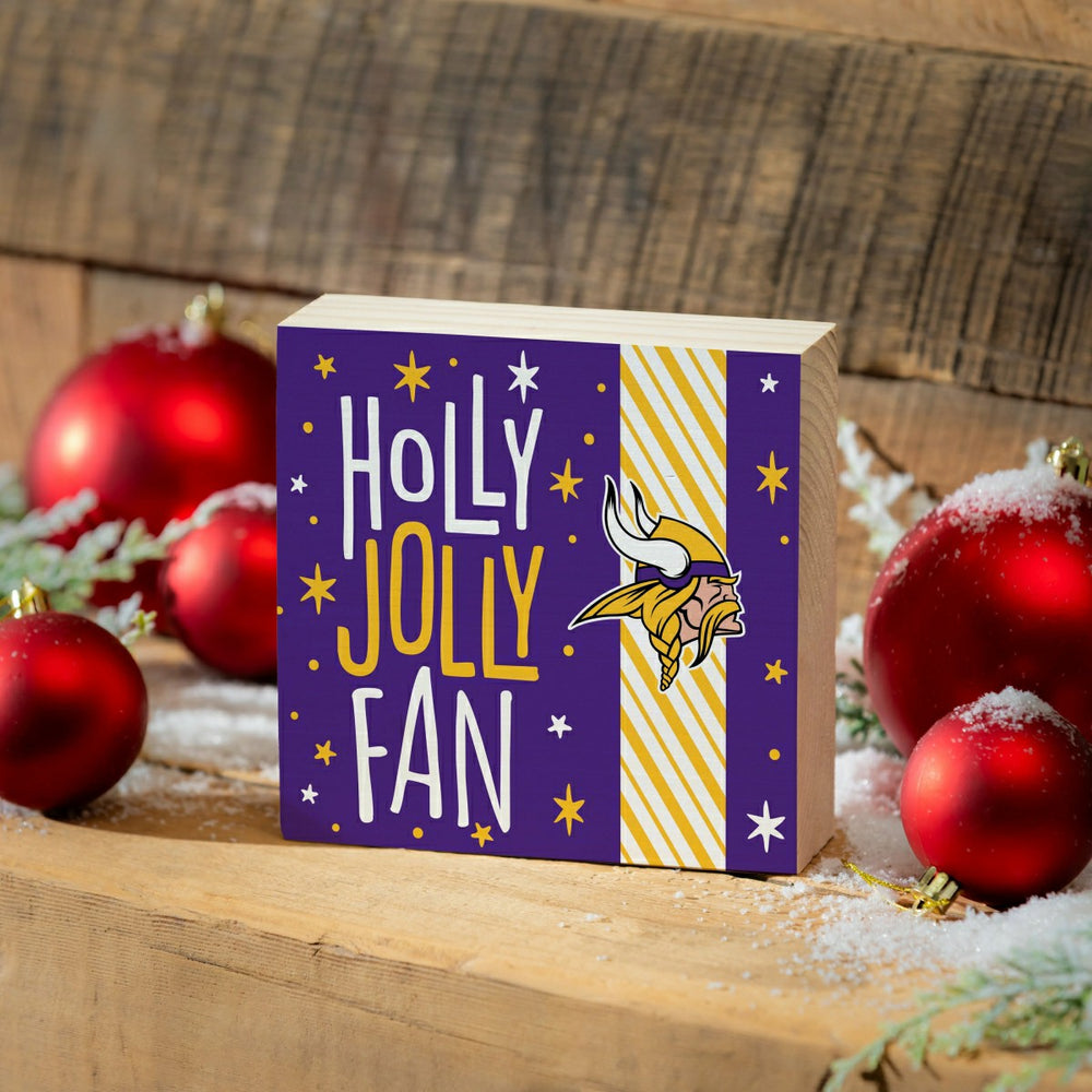 Minnesota Vikings Block, Holiday, 6x6, NFL, Home