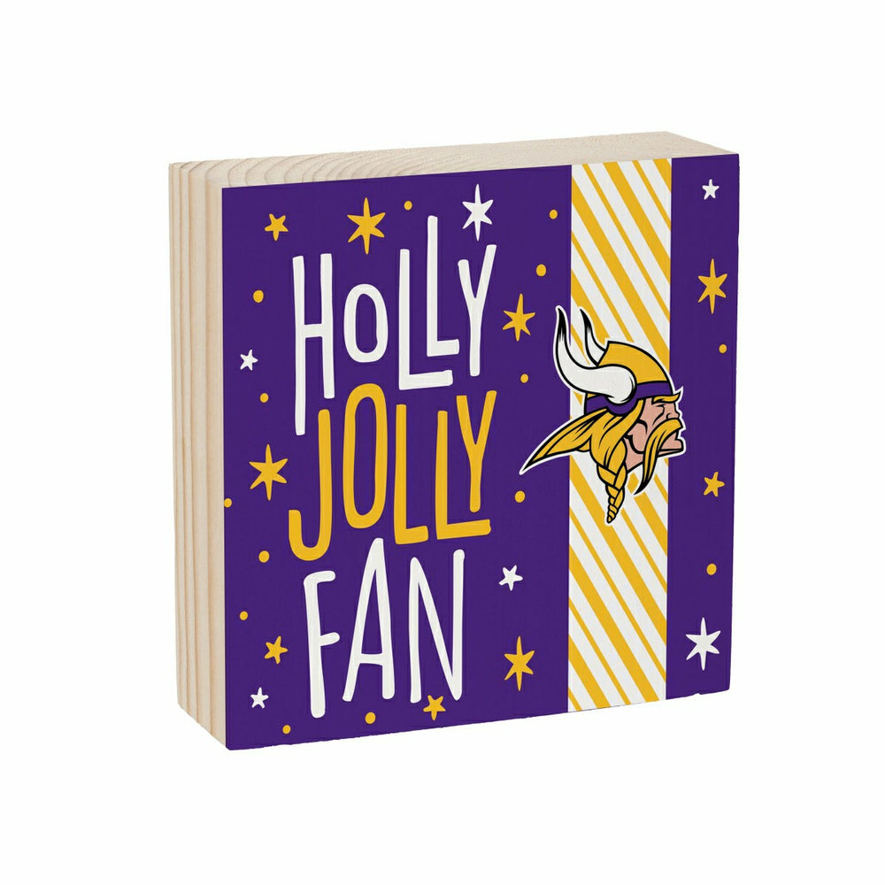 Minnesota Vikings Block, Holiday, 6x6, NFL, Home