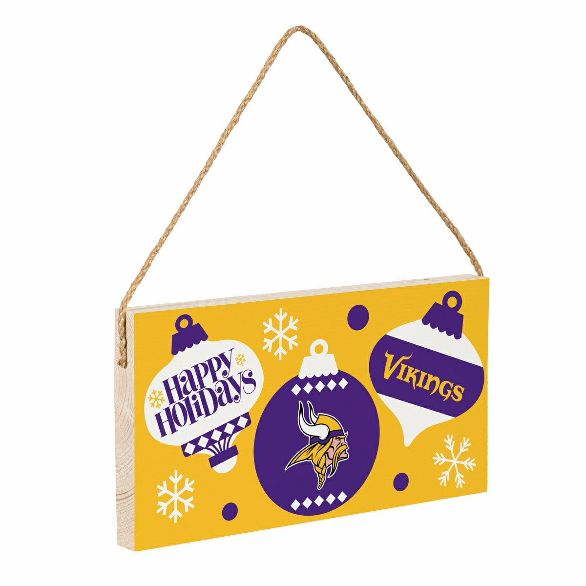 Minnesota Vikings Holiday Wood Wall Sign, 6x11, NFL, Home