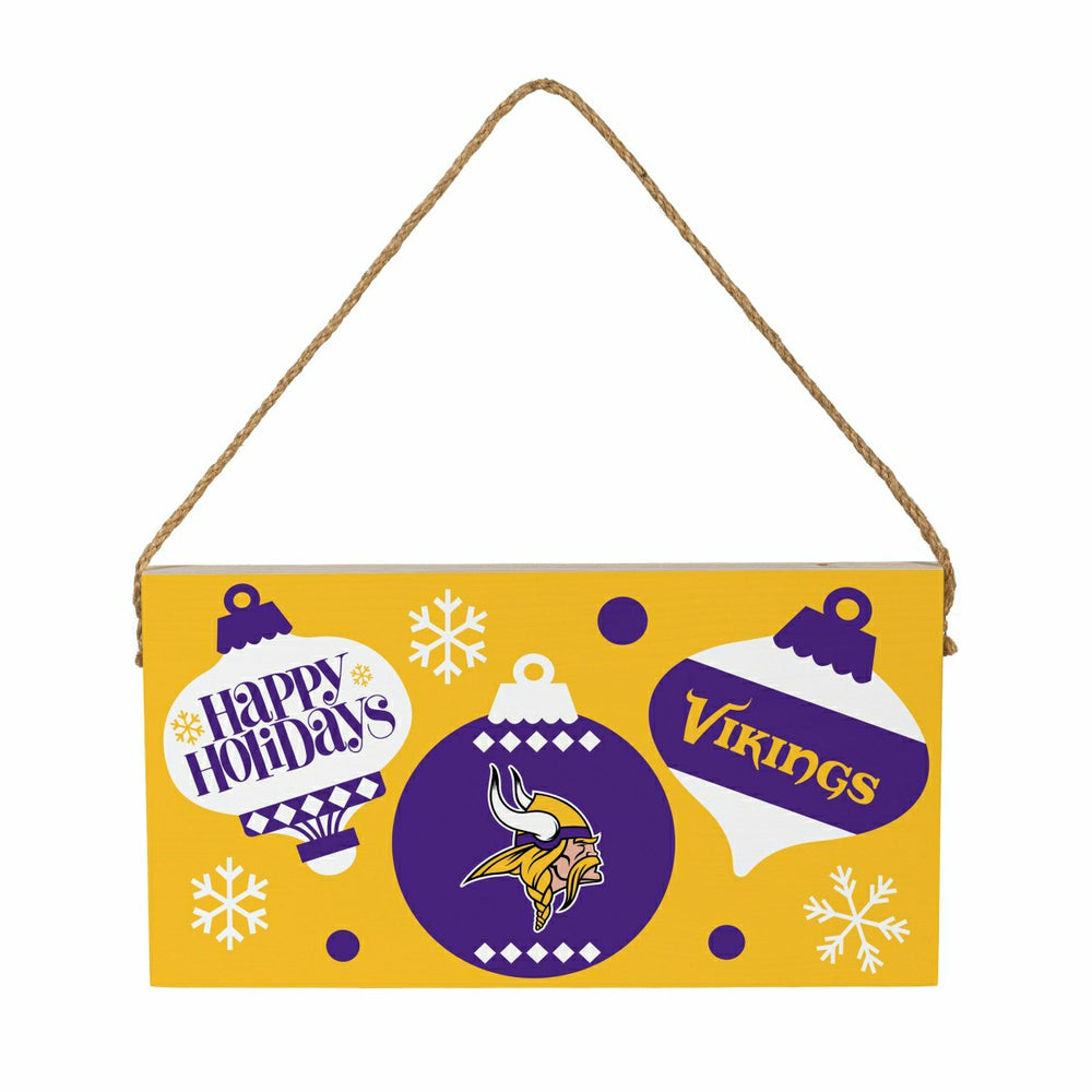 Minnesota Vikings Holiday Wood Wall Sign, 6x11, NFL, Home