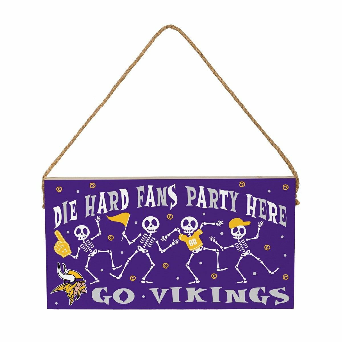 Minnesota Vikings Halloween Wood Wall Sign, 6x11, NFL, Home