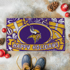 Minnesota Vikings Holiday PVC Mat, 28"x16", NFL