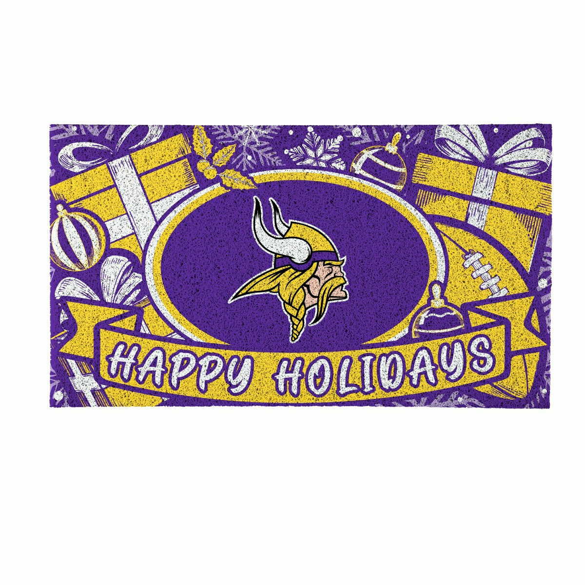 Minnesota Vikings Holiday PVC Mat, 28"x16", NFL