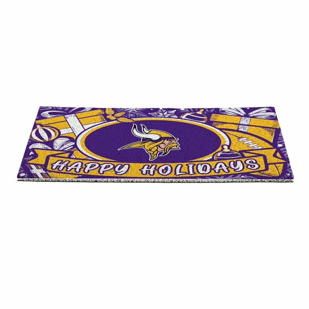 Minnesota Vikings Holiday PVC Mat, 28"x16", NFL