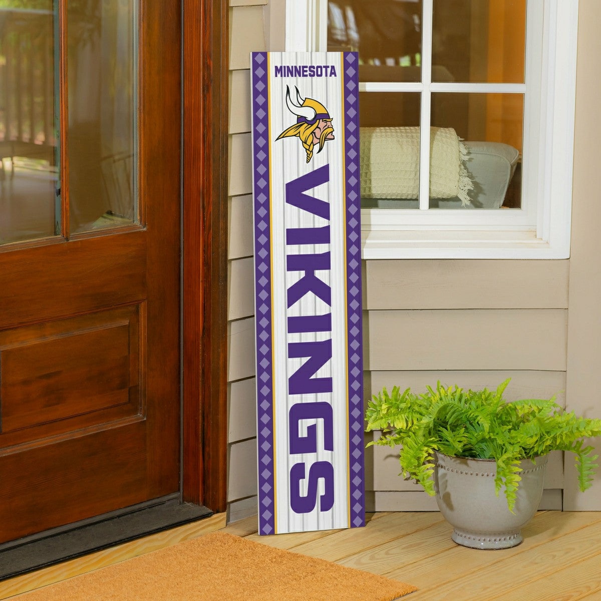 47" Double Sided Leaner, Minnesota Vikings, Christmas, NFL, Home