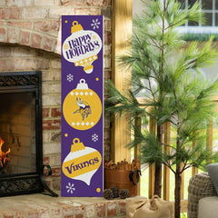 47" Double Sided Leaner, Minnesota Vikings, Christmas, NFL, Home