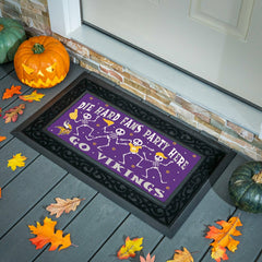 Minnesota Vikings Flocked Coir Halloween Sassafras Switch Mat, 22"x10", NFL