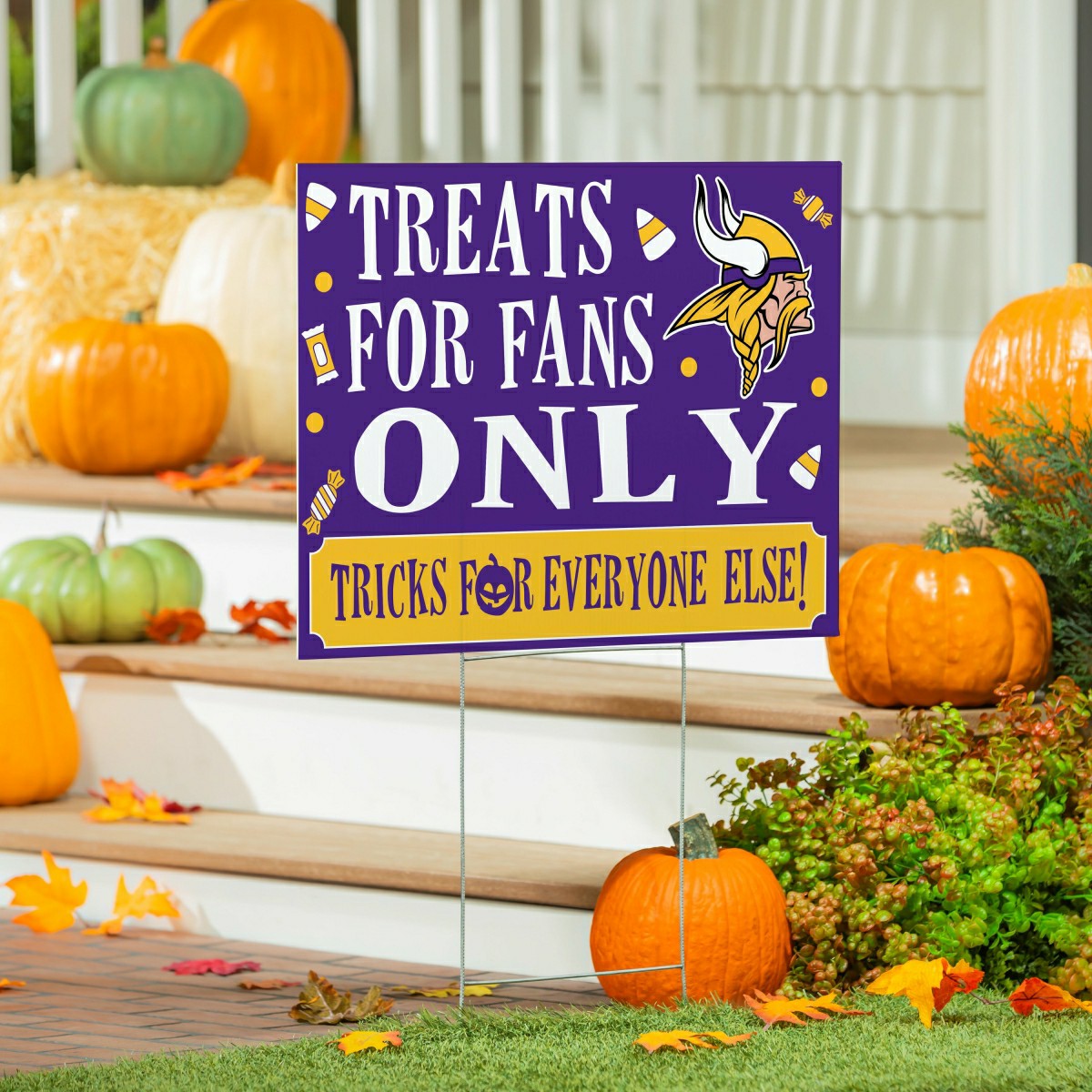Minnesota Vikings Yard Sign, Halloween Treats for Fans, NFL, Home