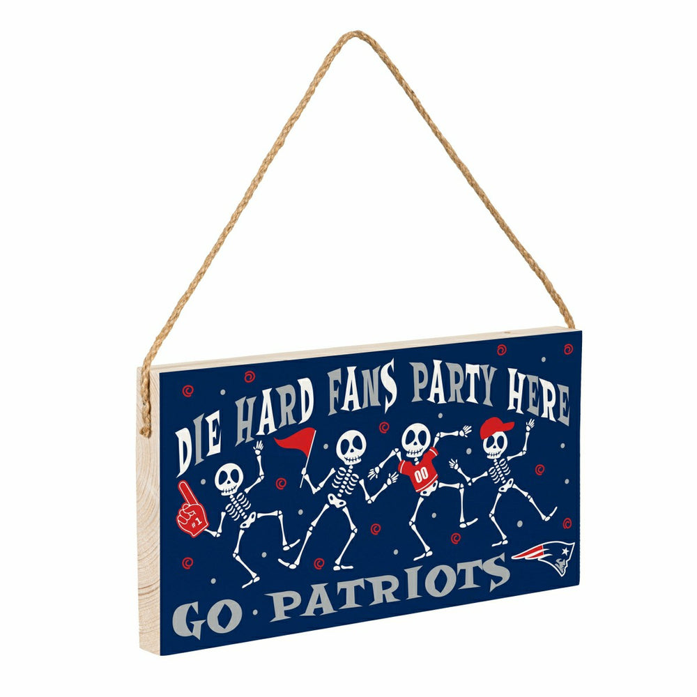 New England Patriots Halloween Wood Wall Sign, 6x11, NFL, Home
