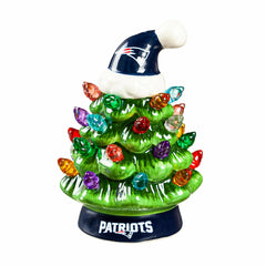 4" Mini LED Tabletop Christmas Tree, Set of 2, New England Patriots, NFL, Home