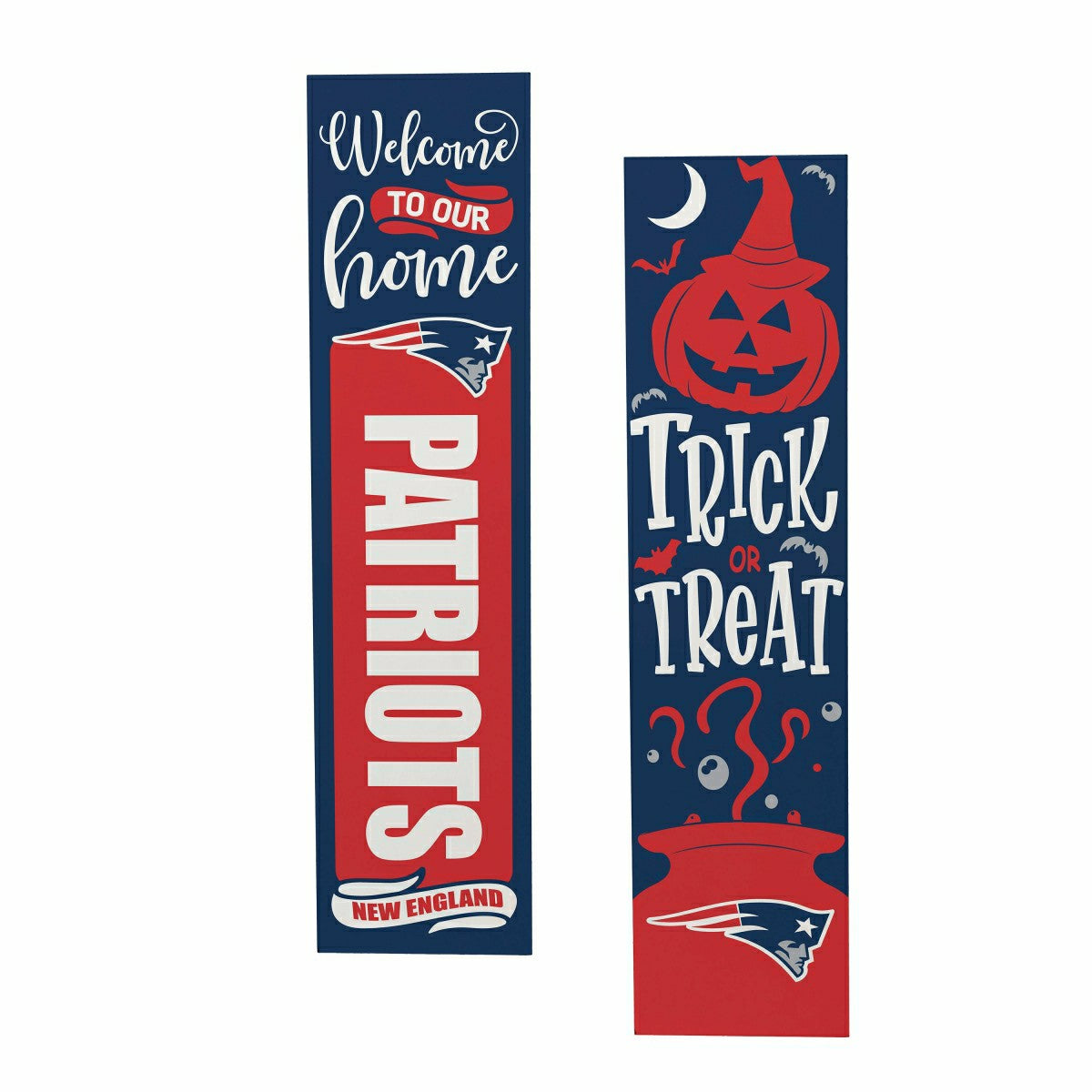 47" Double Sided Leaner, New England Patriots, Halloween, NFL, Home