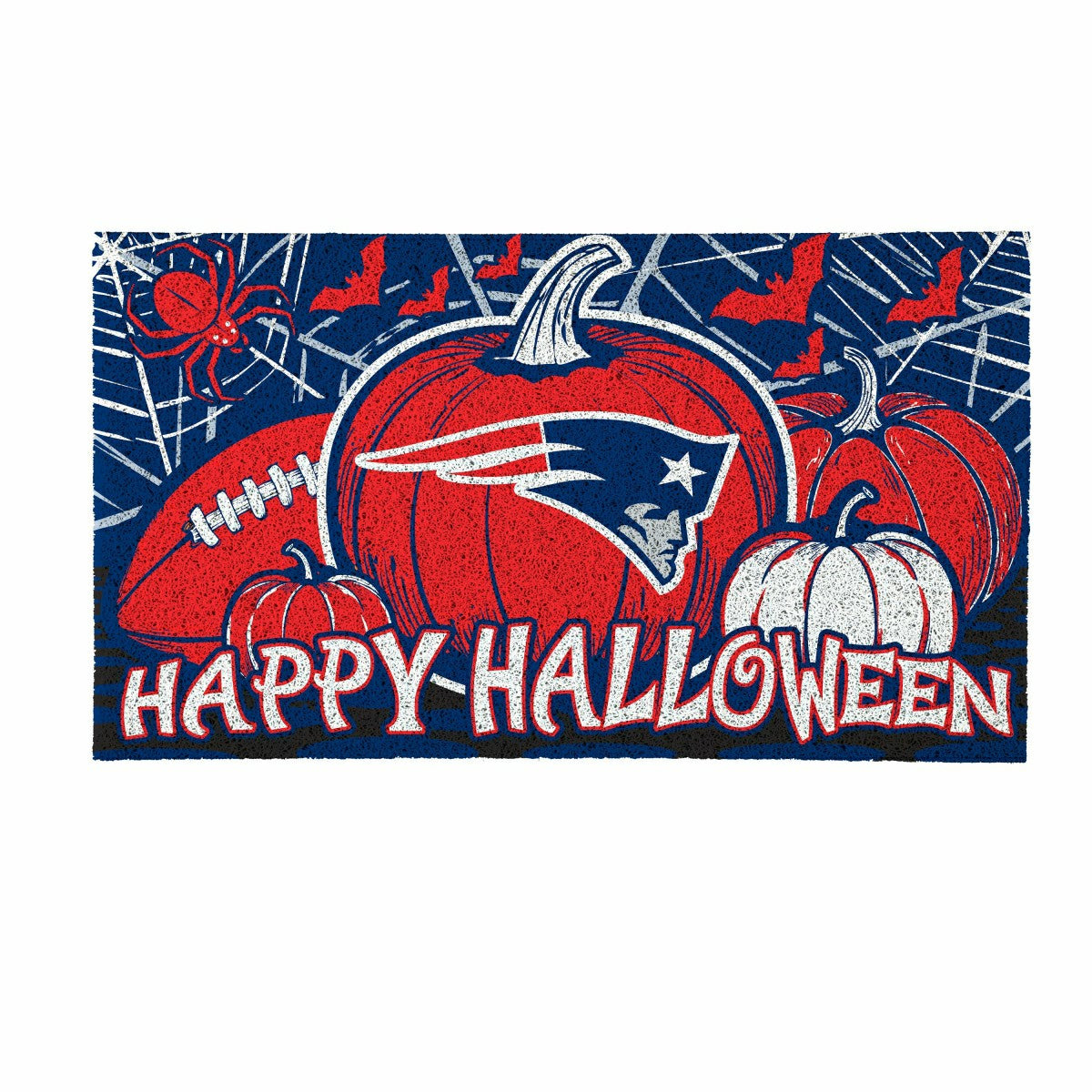 New England Patriots Halloween PVC Mat, 28"x16", NFL