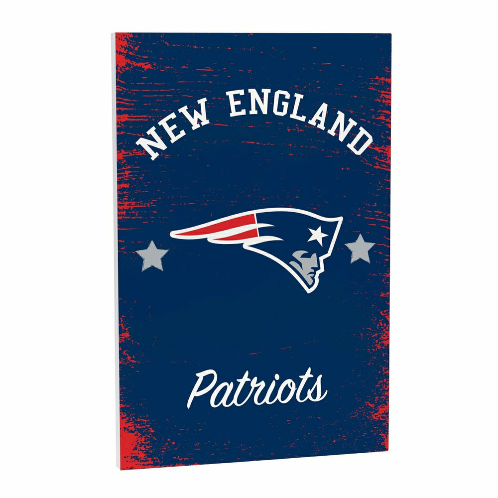 New England Patriots Wood Wall Sign, 16x24, NFL, Home