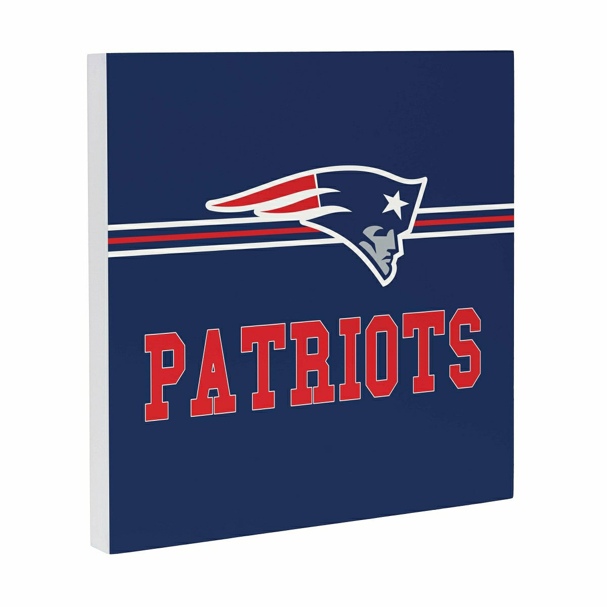 New England Patriots Wood Wall Sign, 12x12, NFL, Home