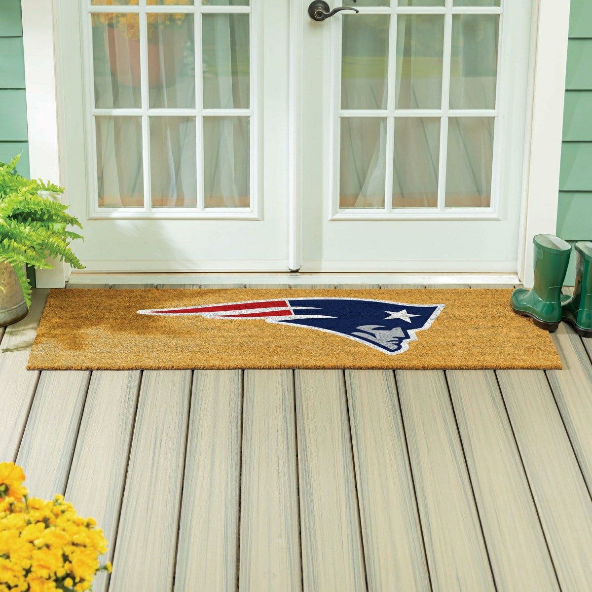 New England Patriots Extra Large Full Color Coir Mat, 60"x24", NFL