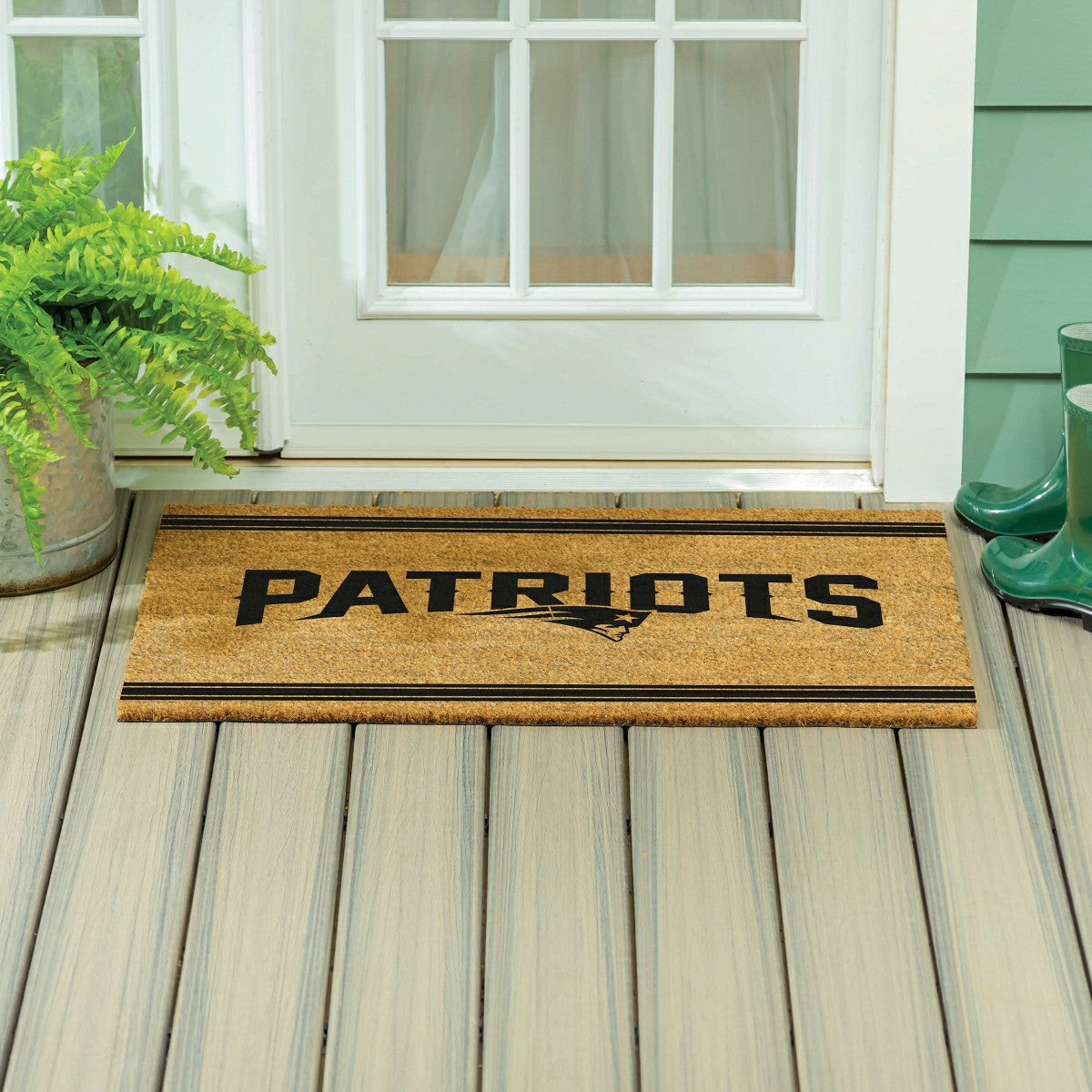 New England Patriots Large One Color Coir Mat, 36"x24", NFL
