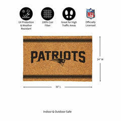 New England Patriots Large One Color Coir Mat, 36"x24", NFL