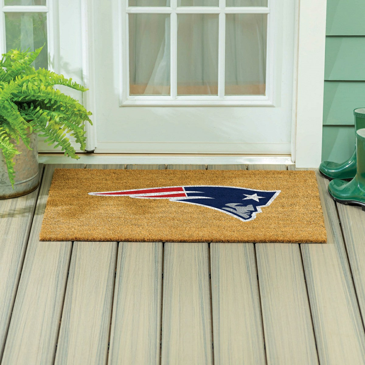 New England Patriots Large Full Color Coir Mat, 36"x24", NFL