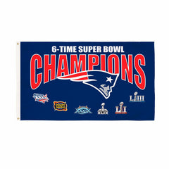 New England Patriots 4X Superbowl Champions Football 3x5 Flag, NFL, Home
