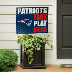 New England Patriots Coroplast Yard Sign "Fans Play Here", NFL, Home