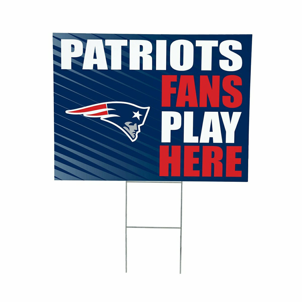 New England Patriots Coroplast Yard Sign "Fans Play Here", NFL, Home