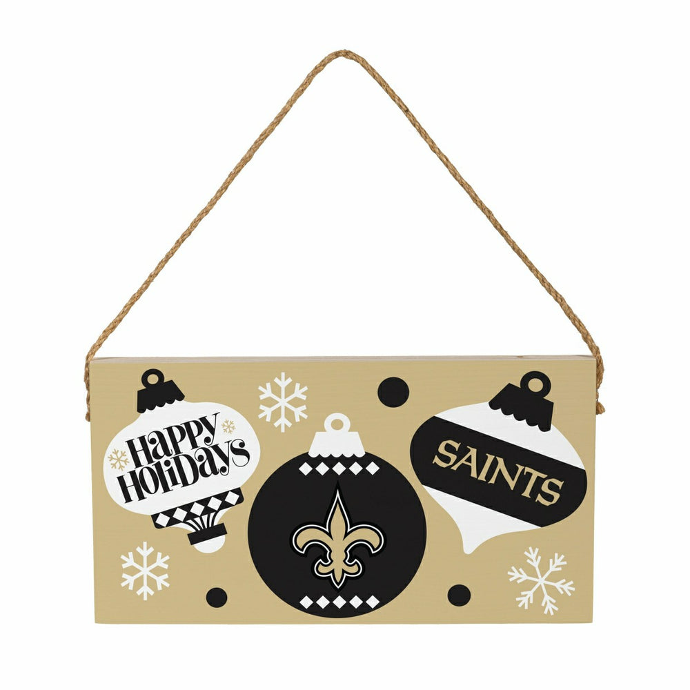 New Orleans Saints Holiday Wood Wall Sign, 6x11, NFL, Home