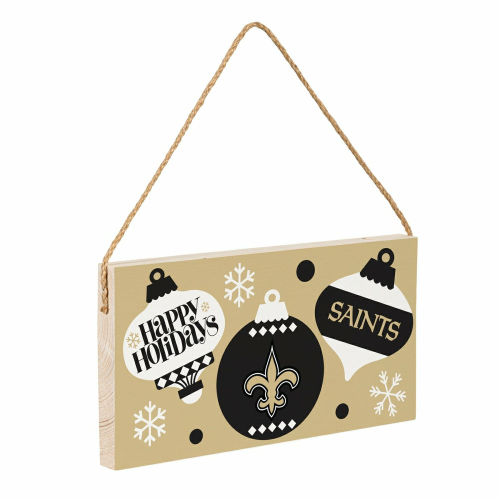 New Orleans Saints Holiday Wood Wall Sign, 6x11, NFL, Home